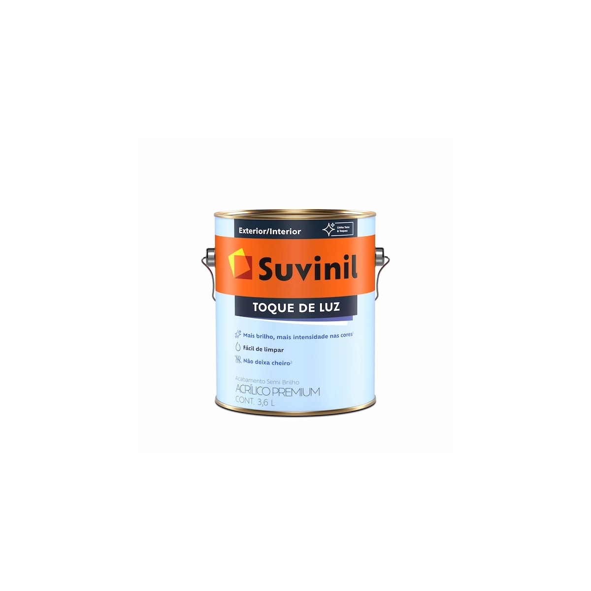 Acril.Prem.Semibrilho Toque Brilho Suvinil Br.Neve 3,6l 53408615/50812268