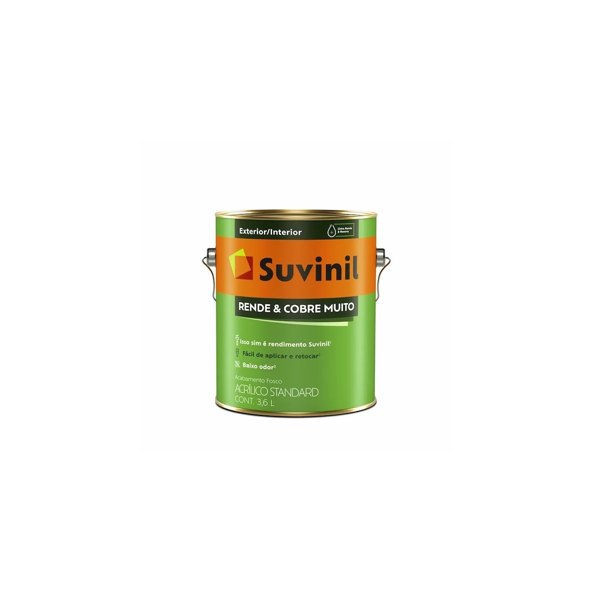 Acril.Std Rende E Cobre Muito Fosco Suvinil Br.Gelo 3,6l 50308444