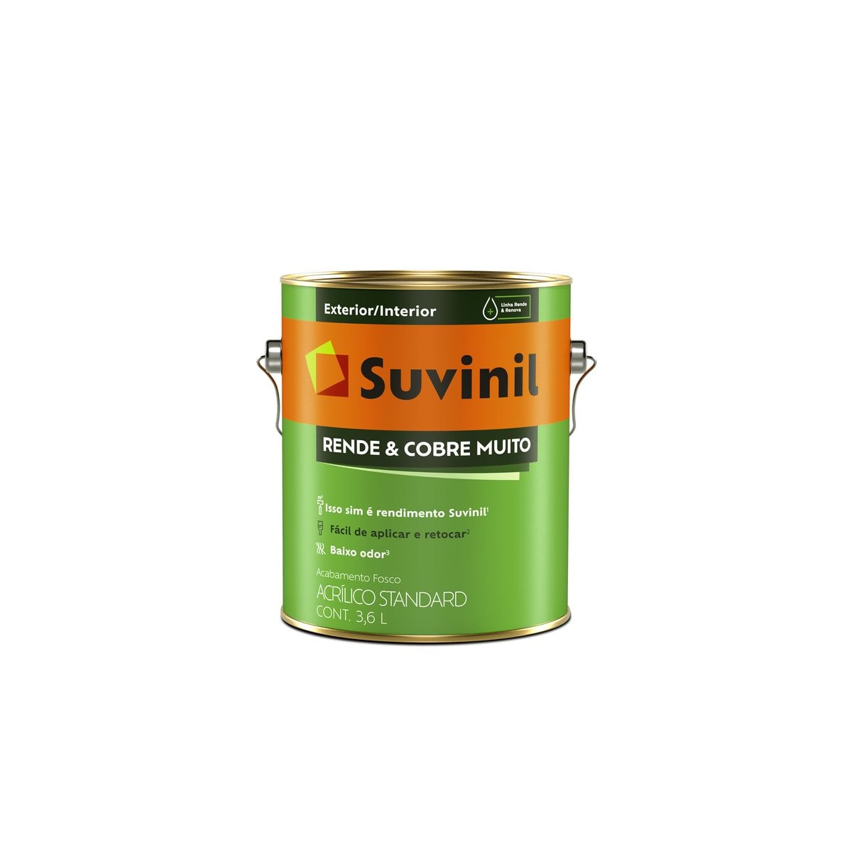Acril.Std Rende E Cobre Muito Fosco Suvinil Br.Gelo 3,6l 50308444