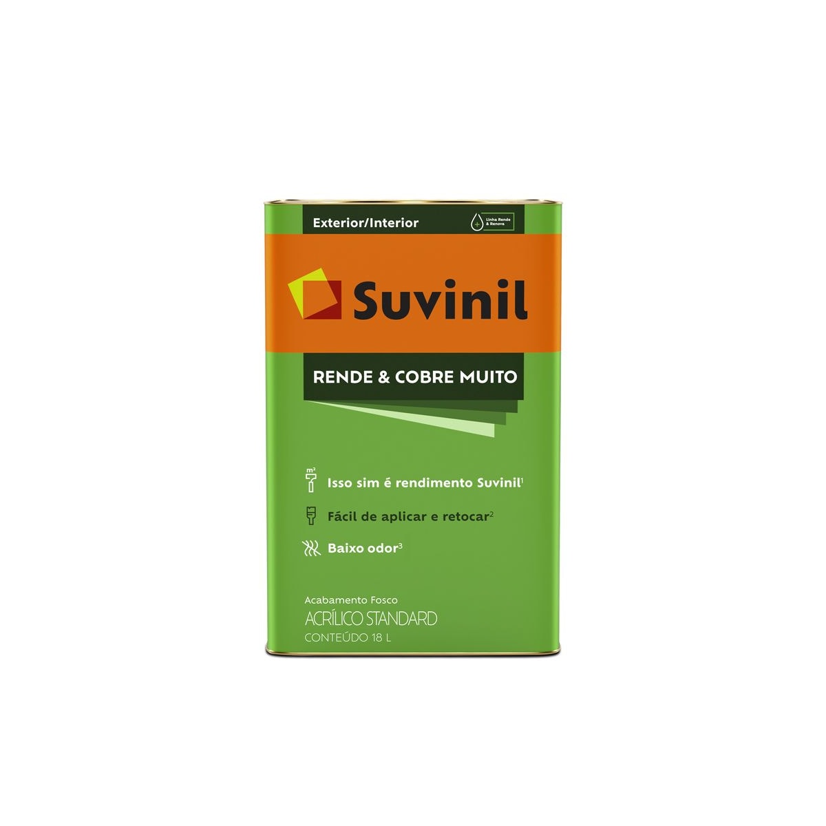 Acril.Std Rende E Cobre Muito Fosco Suvinil Br.Neve 18l 50308441