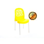 Cadeira Deluxe Amarela Forte Plastico Am