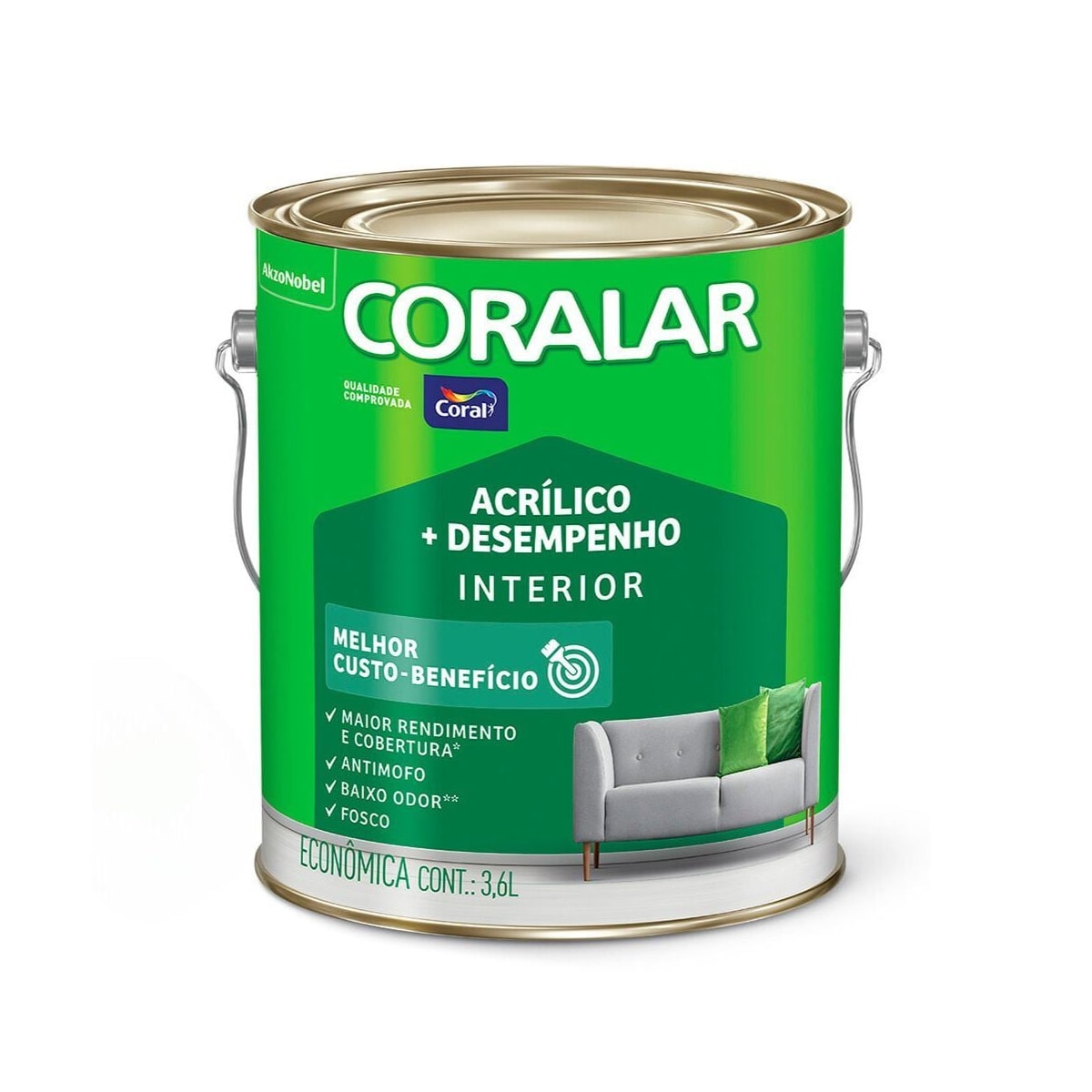 Coralar Acril. Coral 3,6l Perola 5202282