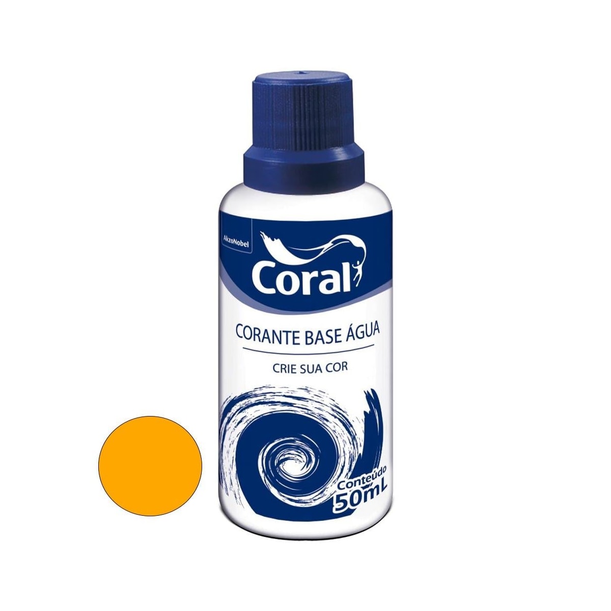 Corante Base Agua Coral 50ml Amarelo 5202607