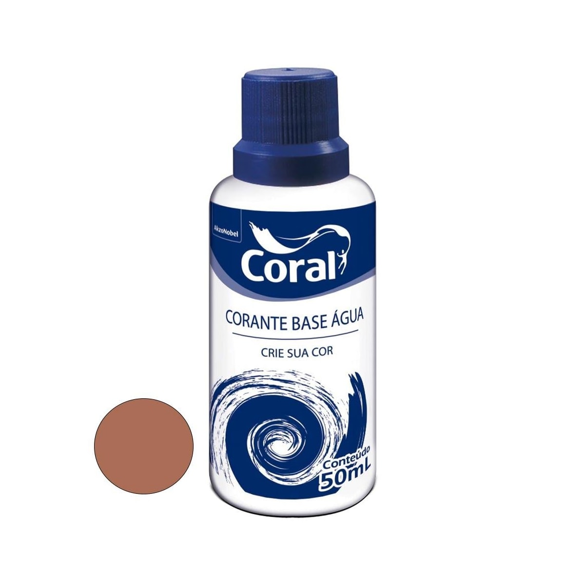 Corante Base Agua Coral 50ml Castanho 5202610