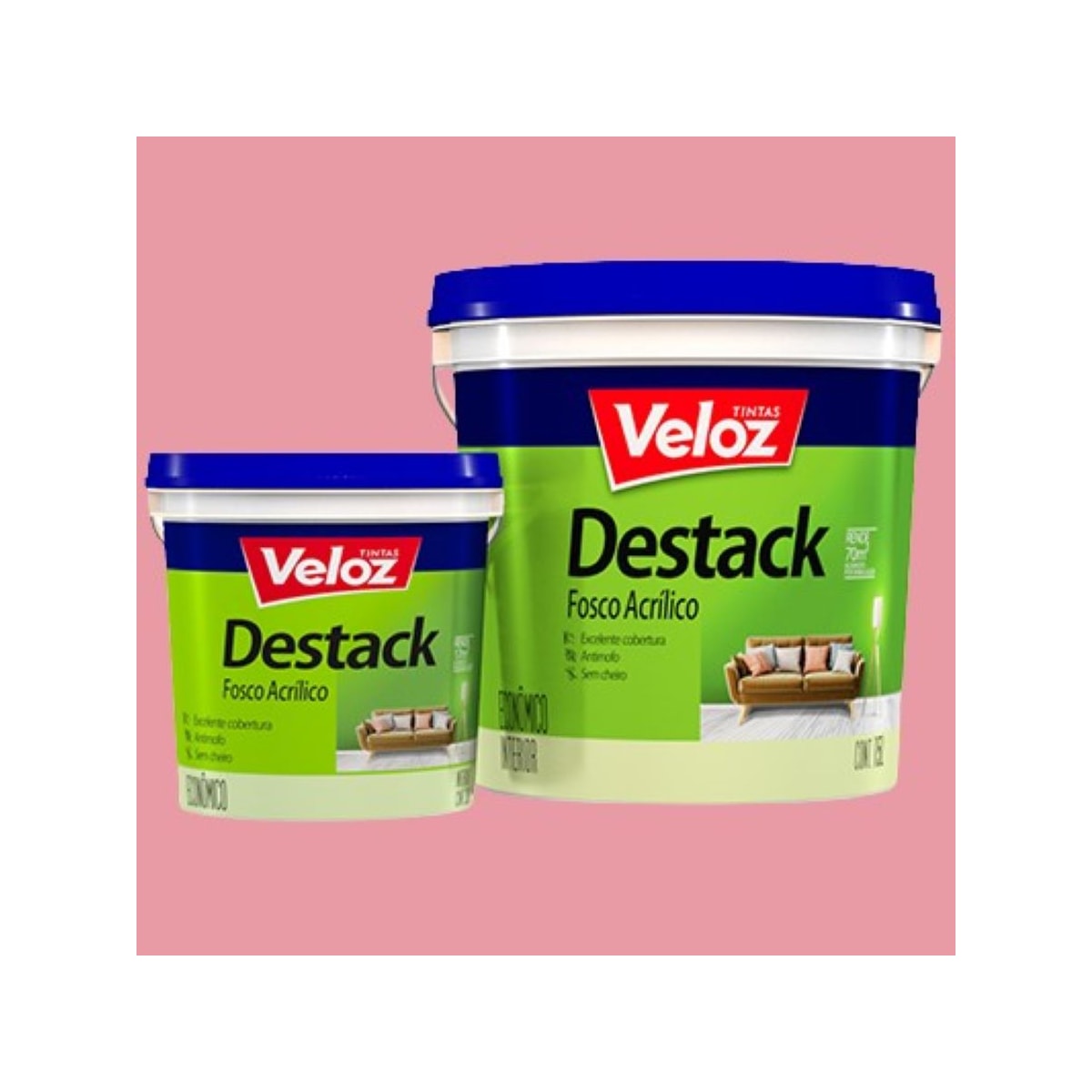 Destack Acril. Veloz 3,6l Rosa Bebe 2840