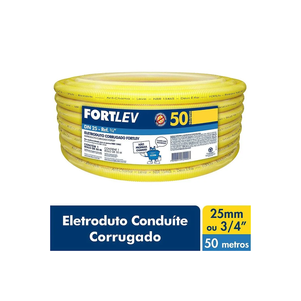 Eletr.Corr.Pvc Flex Em Metro Fortlev 25mmx50m 13000250