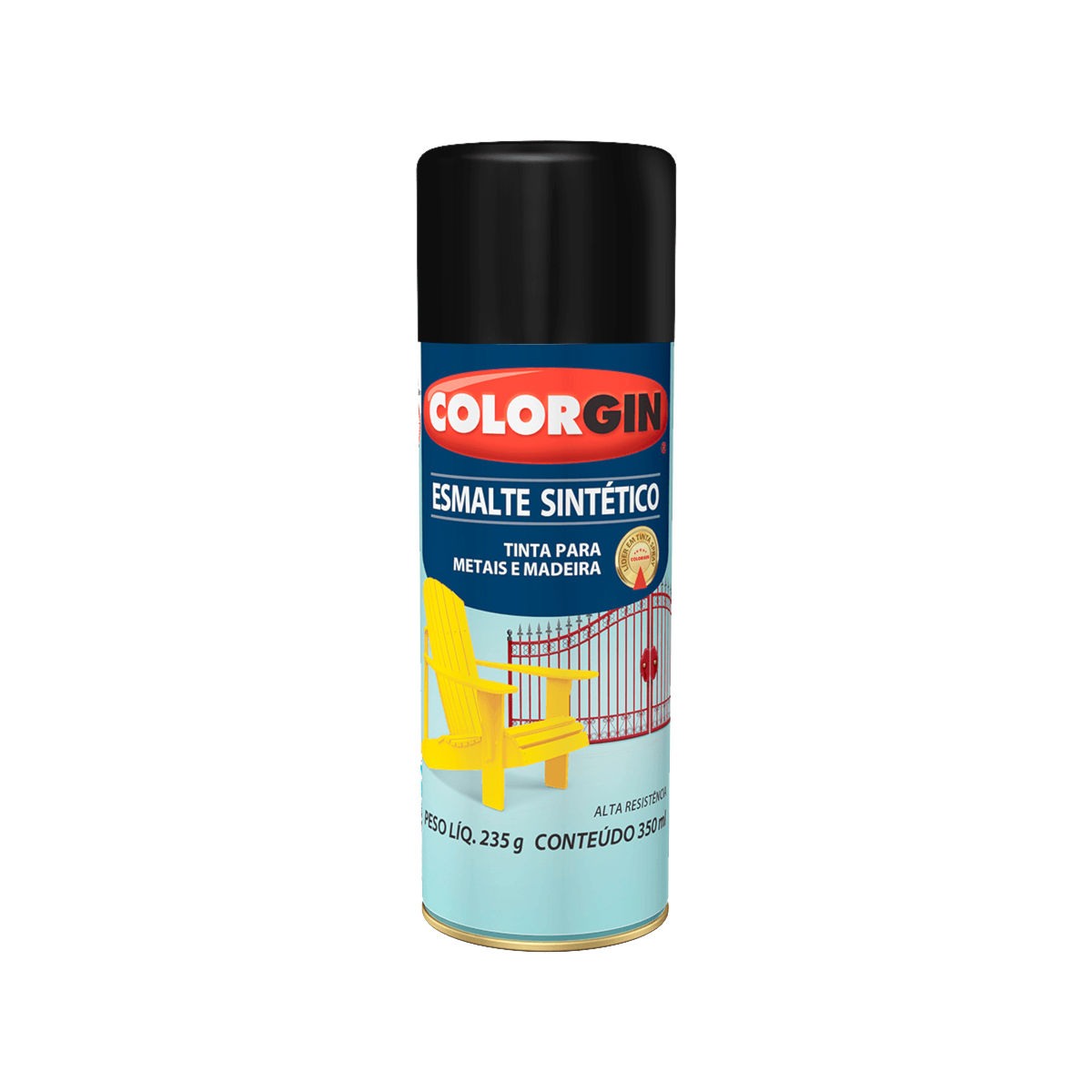 Esmalte Sint.Spray Colorgin Pt.Fosco 748