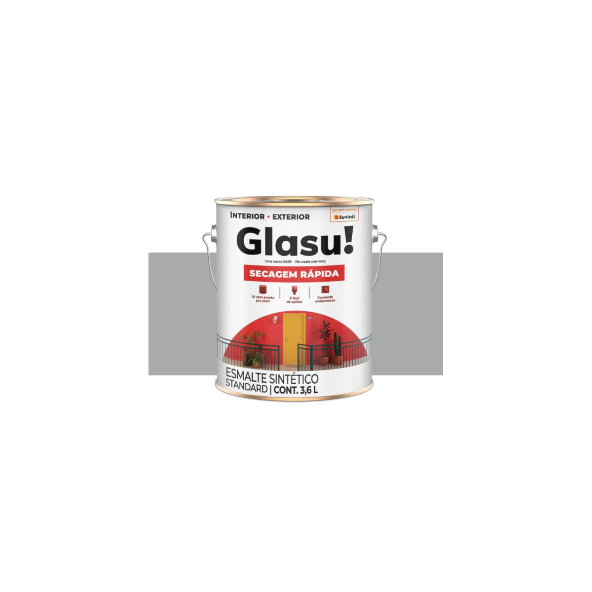Esmalte Std.Glasu Sec.Rap.Brilh. Suvinil Platina 3,6l 53440892