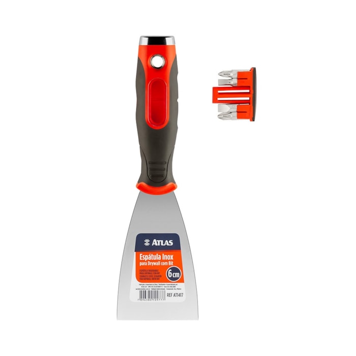 Espatula  Inox 2,5 P/Drywall Com Bit Atlas At1417