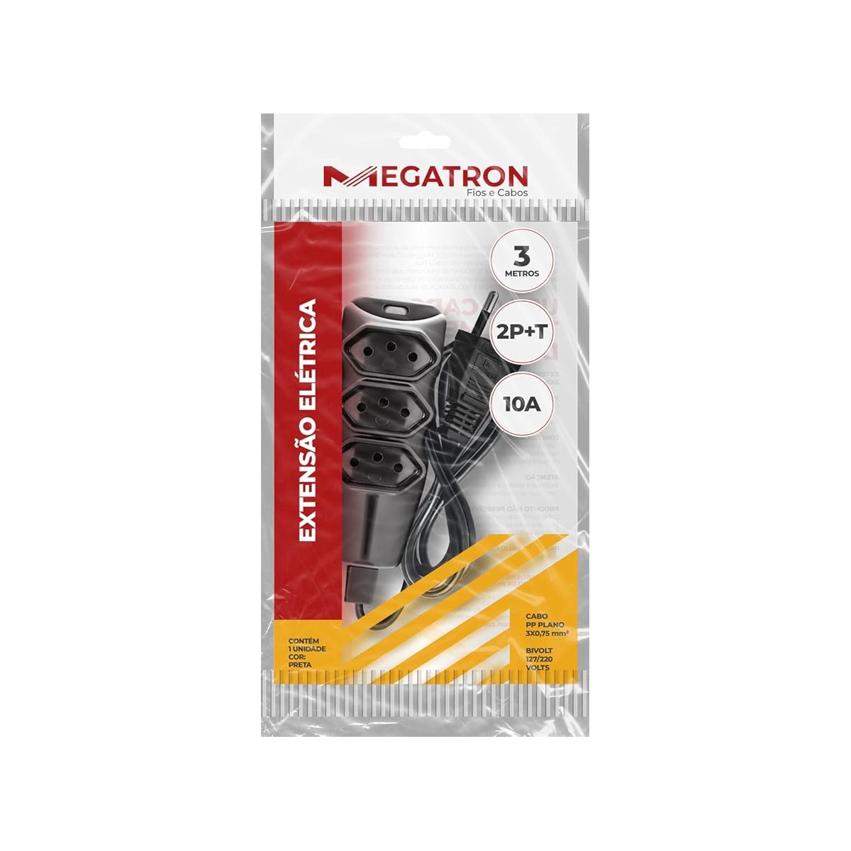 Ext.Pp Plano 3x0,75mm Megatron 3mt Br.Blister 84