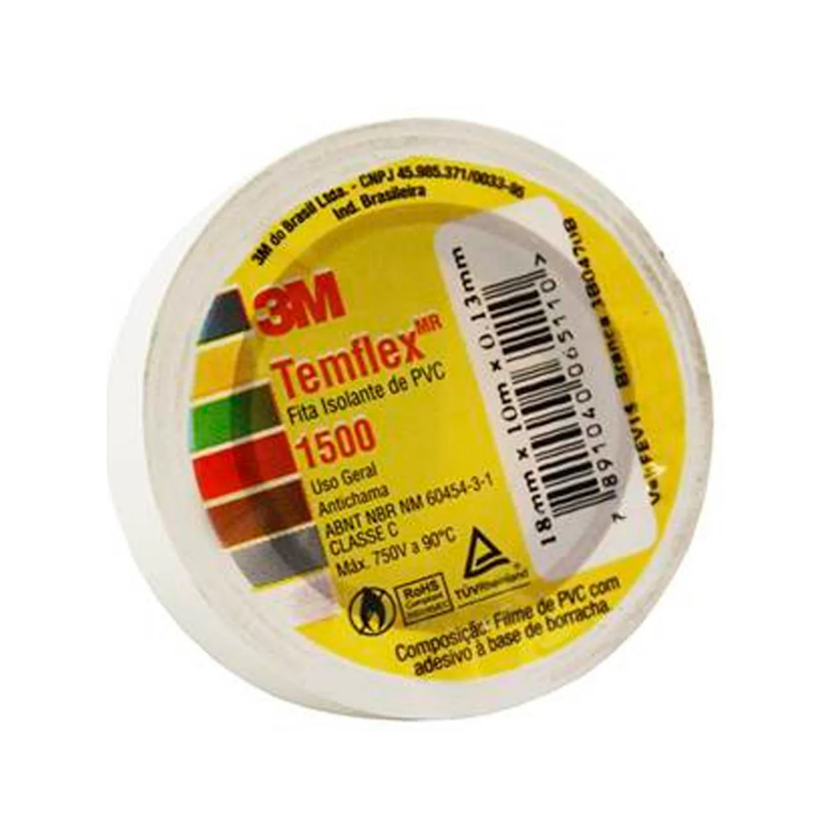 Fita Isol.Temflex 3m 1500 18x10m Br.Hb004298004