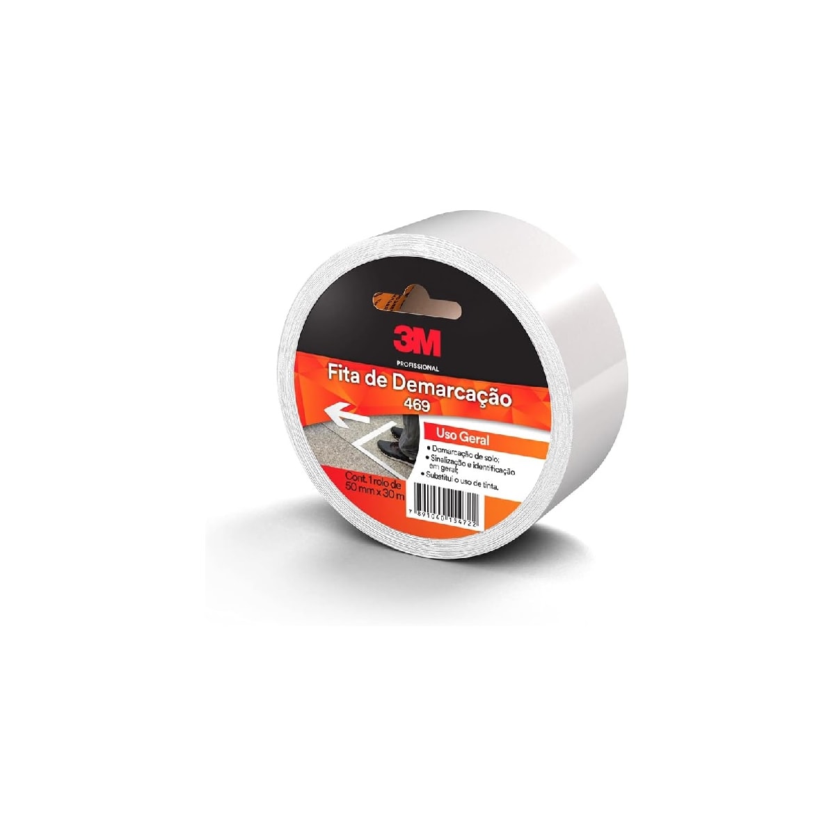 Fita Plast.Branca 3m 469 50x30 Hb004210330