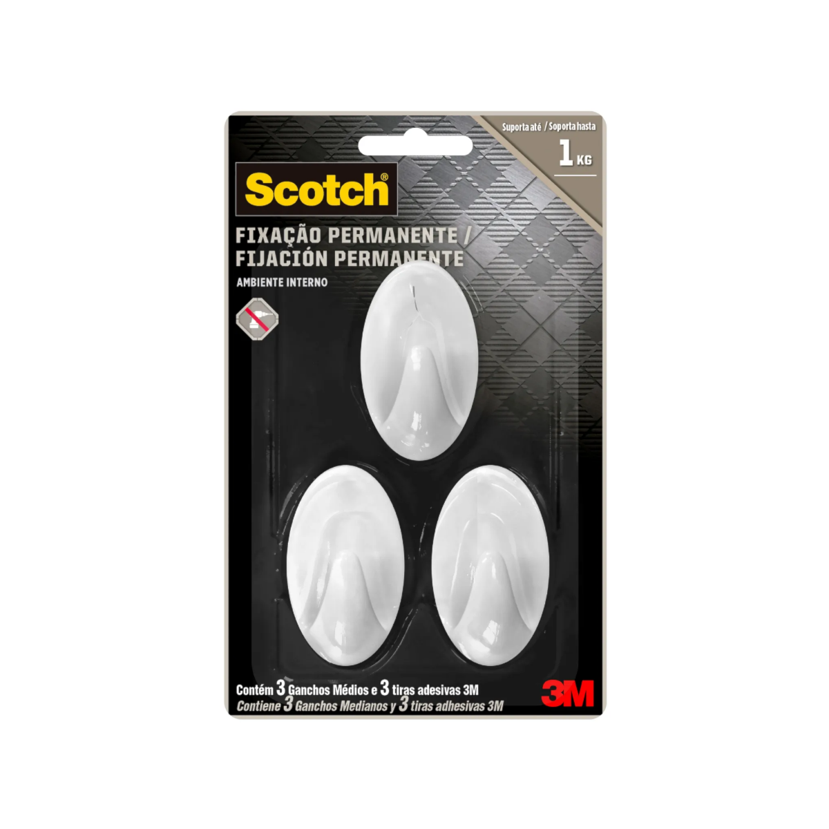 Gancho Scotch 3m Medio Bco Hb004684294