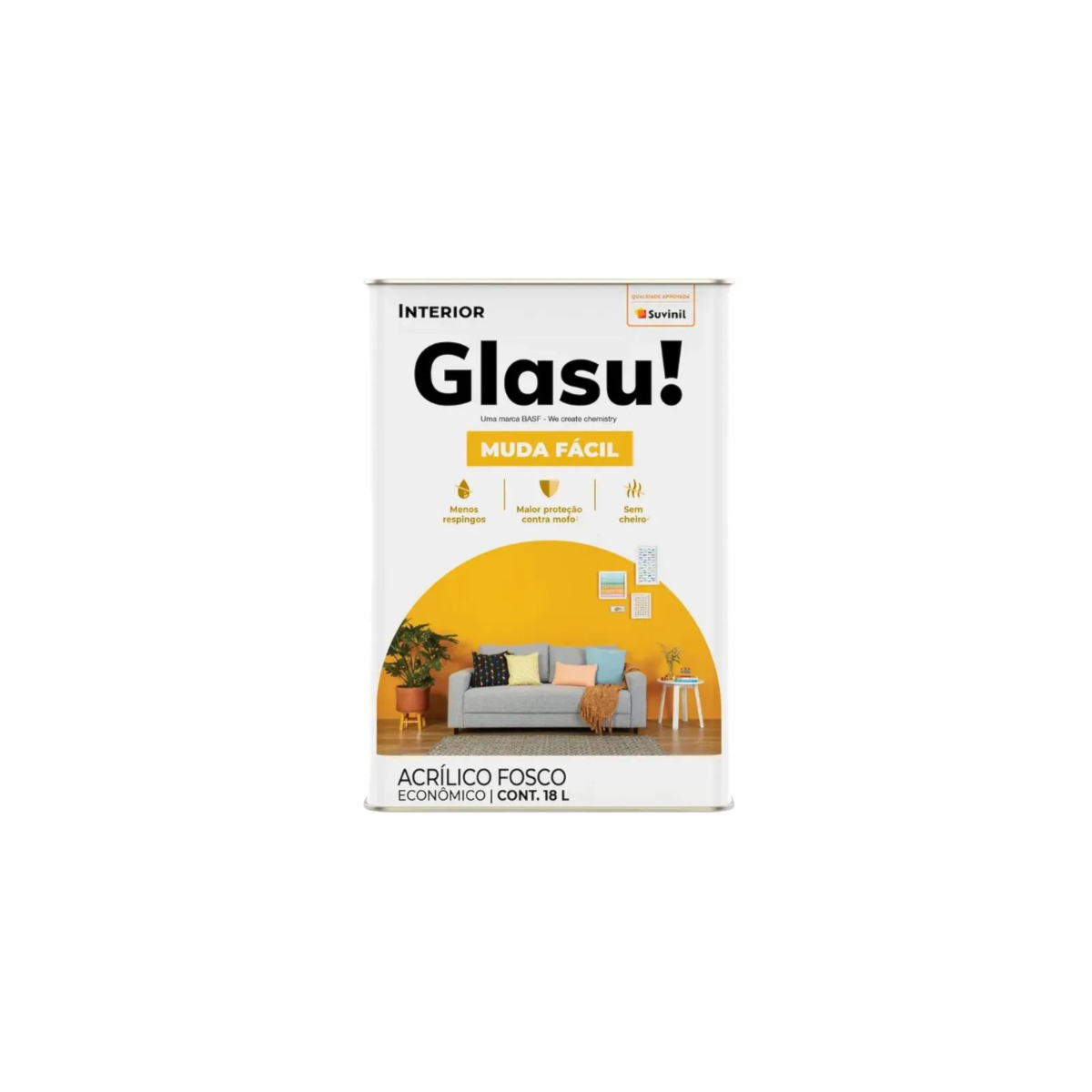 Glasu Acr.Eco Muda Facil Fosco Suvinil Marfim 18l 53427059