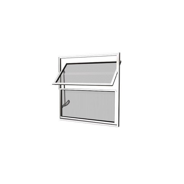 Janela Basculante Home Quality Al Nat 2fls Vdr Can Med 0,40x0,40 Emc040001