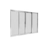 Janela De Corr.Home Quality Al.Nat 4fls Vdr Can 150x100 Emc022035