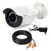 Kit Camera Bullet Vtv L12 Ahd Ir+Fios+Cabos+Fonte