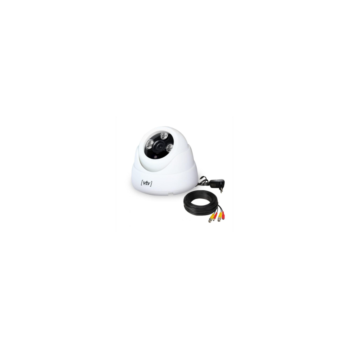 Kit Camera Dome Vtv L12 Ahd Ir+Fios+Cabos+Fonte