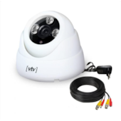 Kit Camera Dome Vtv L12 Ahd Ir+Fios+Cabos+Fonte