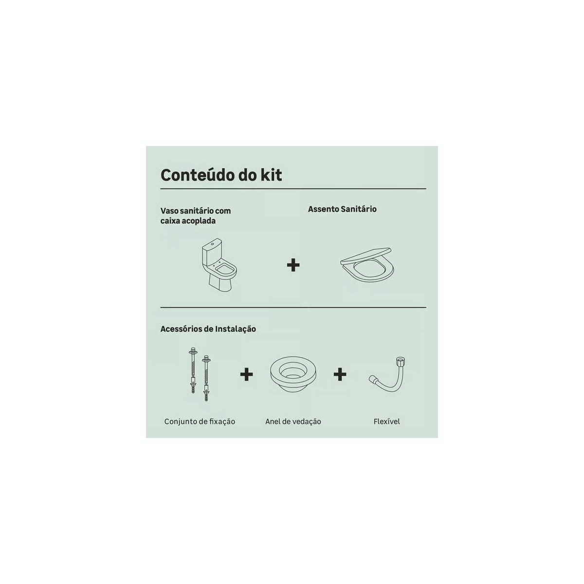 Kit Comp.Bacia C/Cx.Acop. Deca Loucas Fast Kp.760 Ge-17 - Loja diCasa