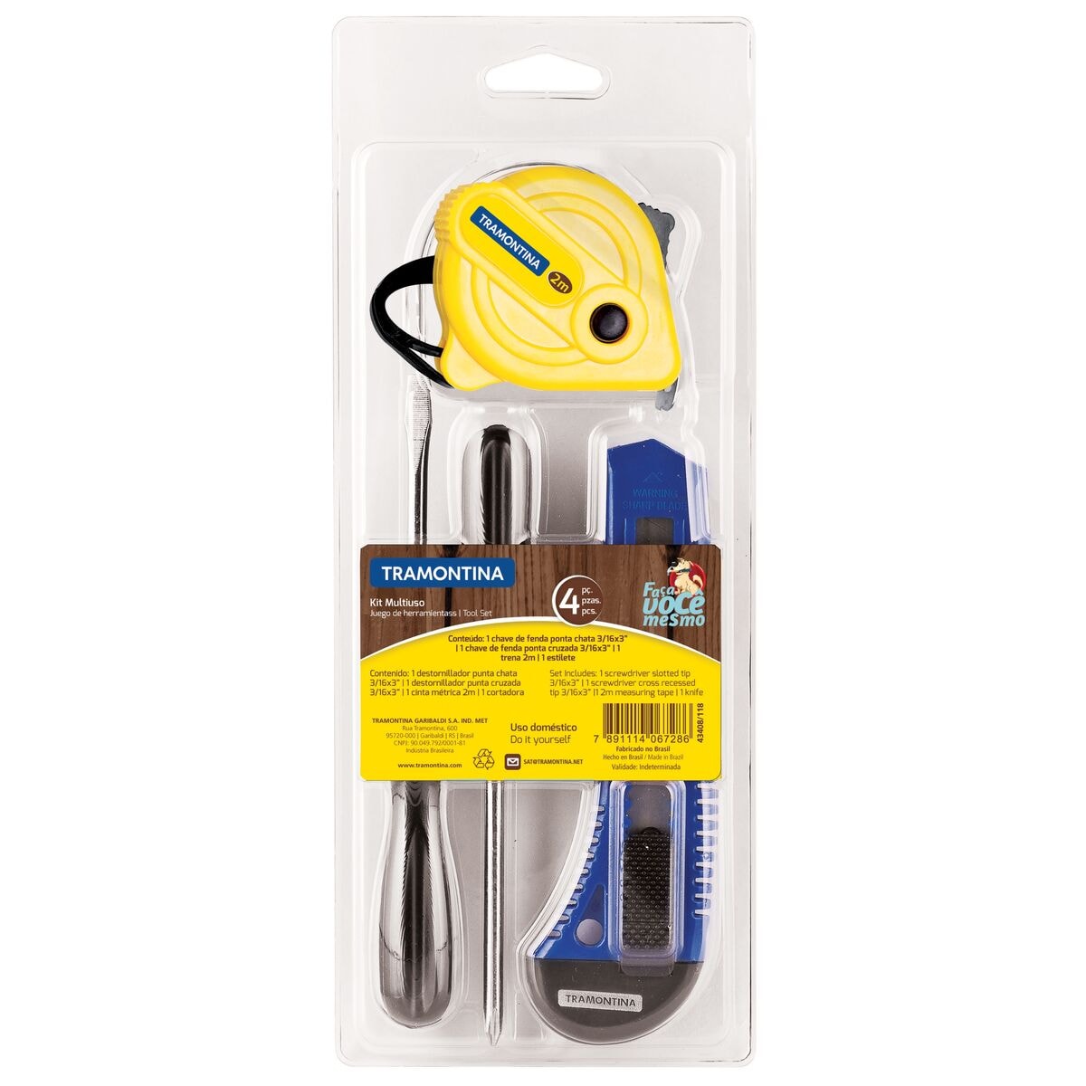 Kit De Ferramentas 4pcs. Tramontina 43408/118