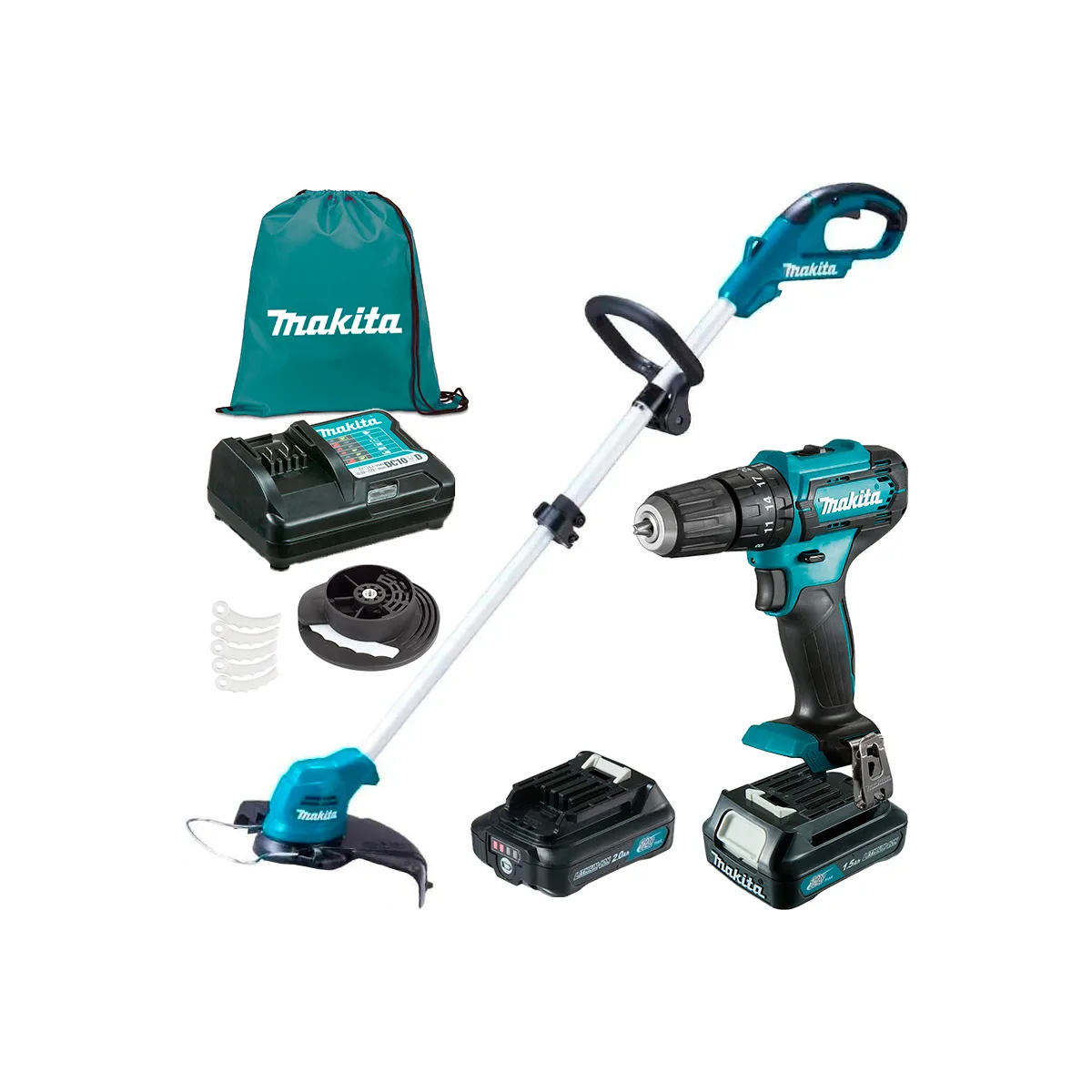 Kit Furad/ Paraf/ Aparador De Gram.  Makita Kithp333+Ur100+Bl102b