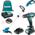 Kit Furad/ Paraf/ Aparador De Gram.  Makita Kithp333+Ur100+Bl102b
