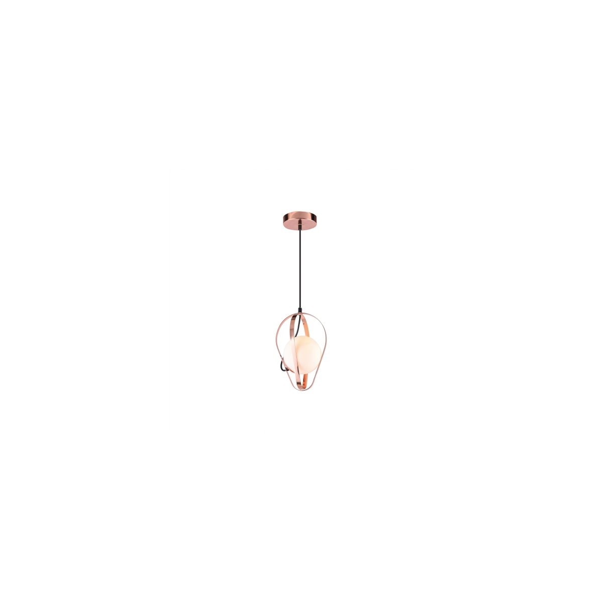 Pend.Globe Drop 1xe27 Opalino Rose Gold Orluce Or1177