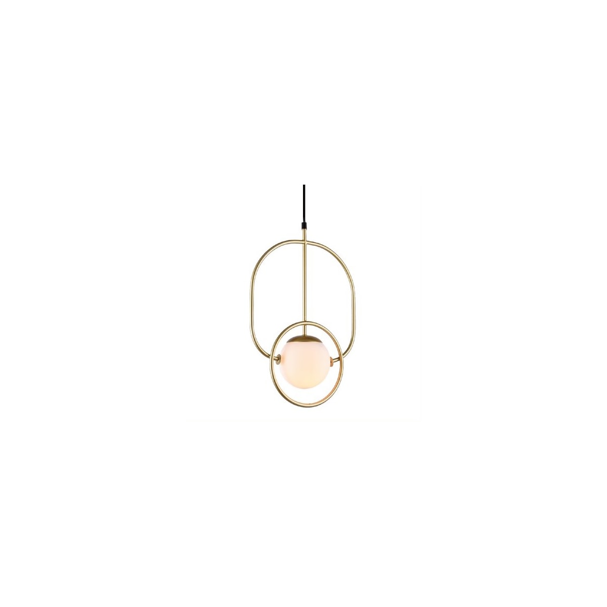 Pend.Globe Ii 1xe27 Opalino Dourado Orluce Or1170