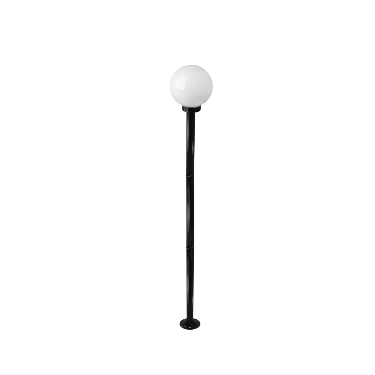 Poste Preto Reluz C/1 Globo Leitoso 15x30 164 Preto