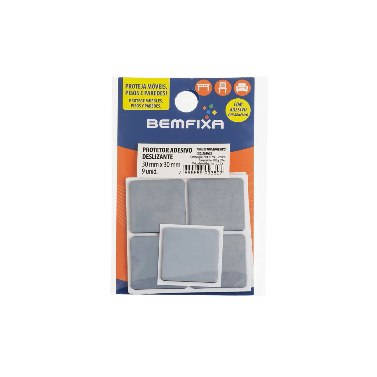Protetor Ades.Eva Desliz. Bemfixa Quad.30mm 9380 Ct/9