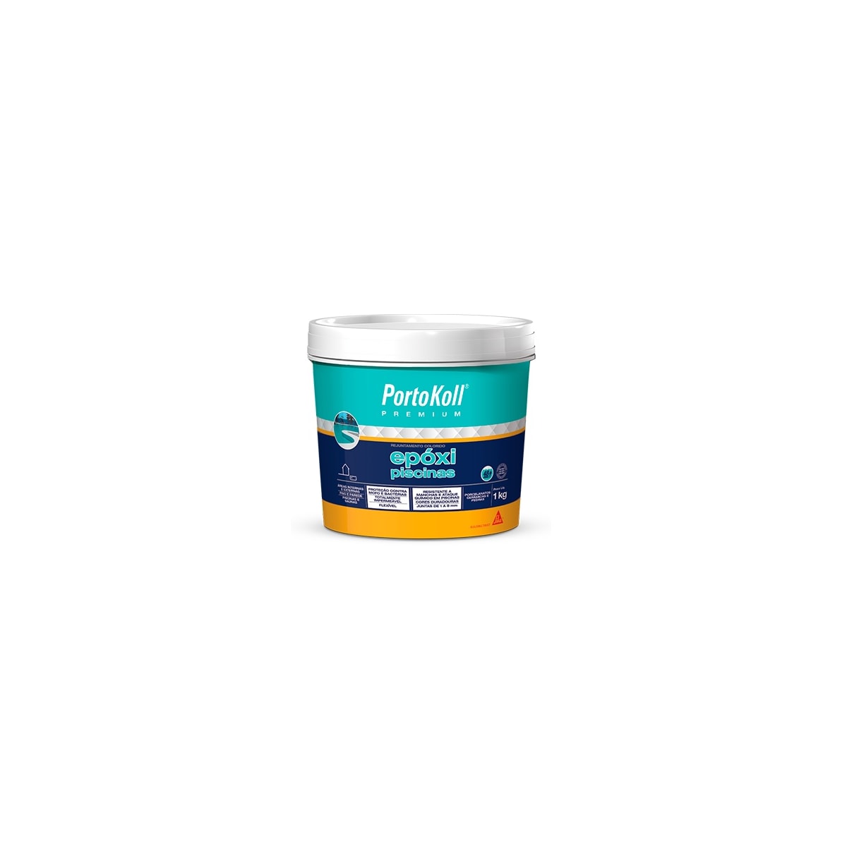 Rejunte Epoxi Piscina Portokoll Azul Cobalto 1kg Fl