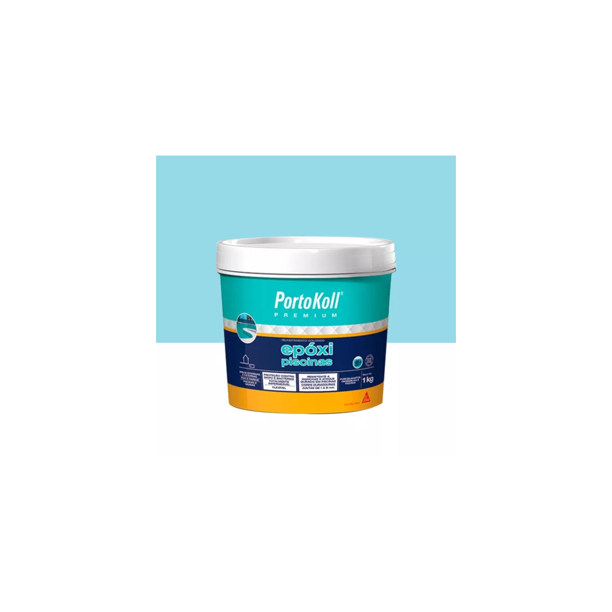 Rejunte Epoxi Piscina Portokoll Azul Piscina 1kg Fl