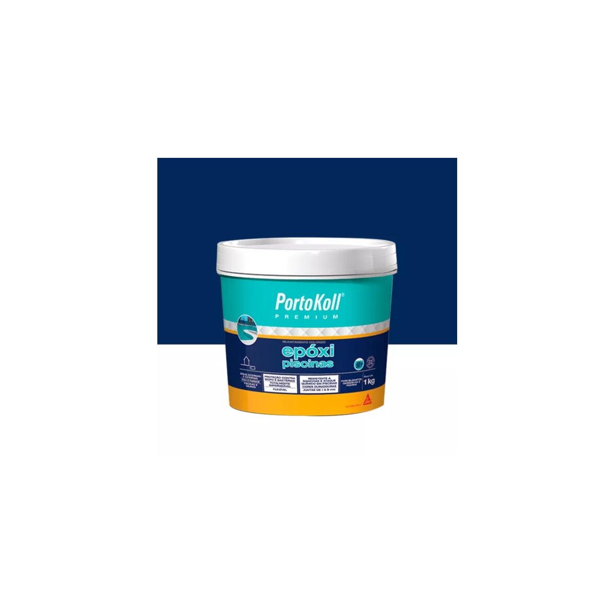 Rejunte Epoxi Piscina Portokoll Azul Royal 1kg Fl