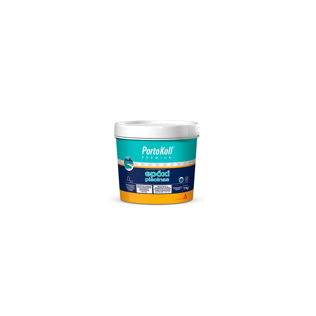 Rejunte Epoxi Piscina Portokoll Branco 1kg Fl