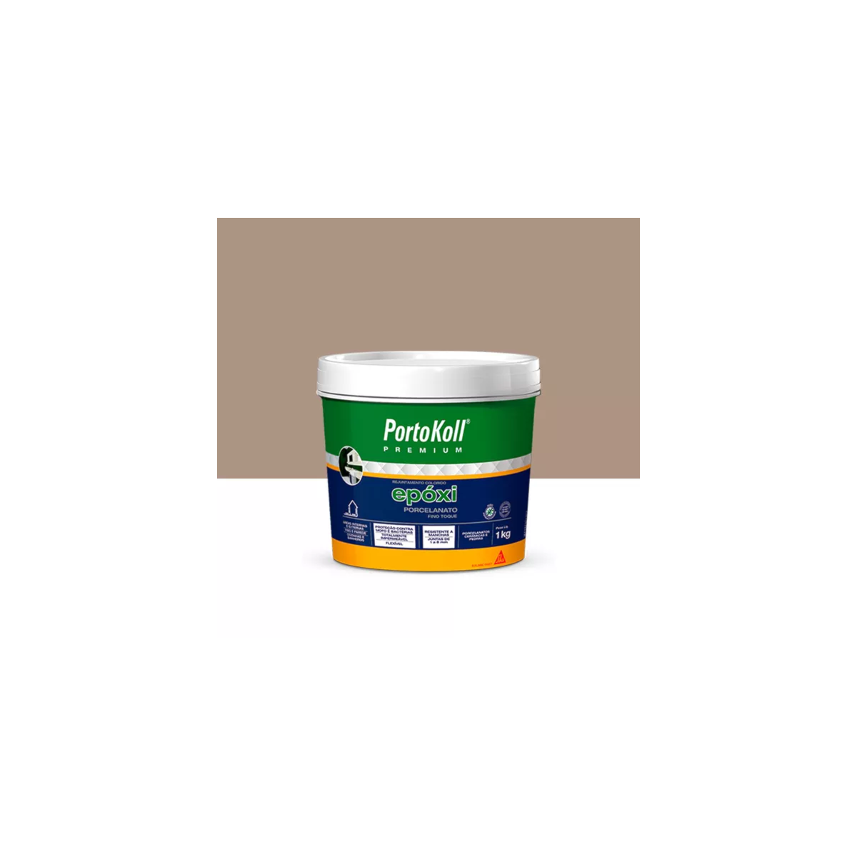 Rejunte Epoxi Porcelanato Portokoll Camurca 1kg Fl