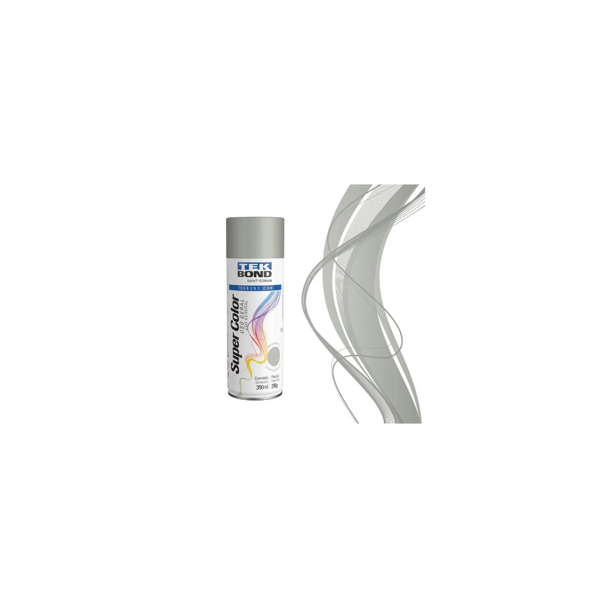 Tinta Aerossol Uso Geral Tekbond Alum.350ml/250g